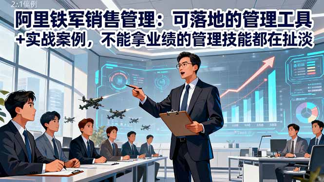 阿里铁军销售管理：可落地的管理工具+实战案例，不能拿业绩的管理都在扯淡-宇众网创