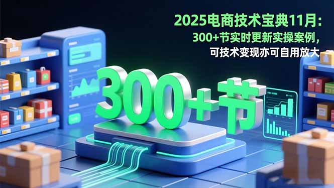 2025电商技术宝典11月：200+节实时更新实操案例，可技术变现亦可自用放大-宇众网创