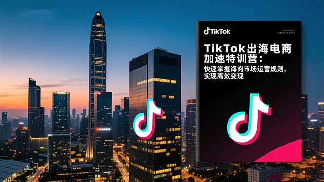 TikTok出海电商加速特训营:快速掌握海外市场运营规则,实现高效变现-宇众网创